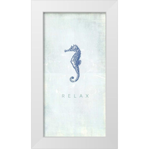 Seashell Relax White Modern Wood Framed Art Print by Drotz, Dallas