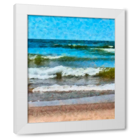 Lake Michigan layers White Modern Wood Framed Art Print by Calkins, Michelle