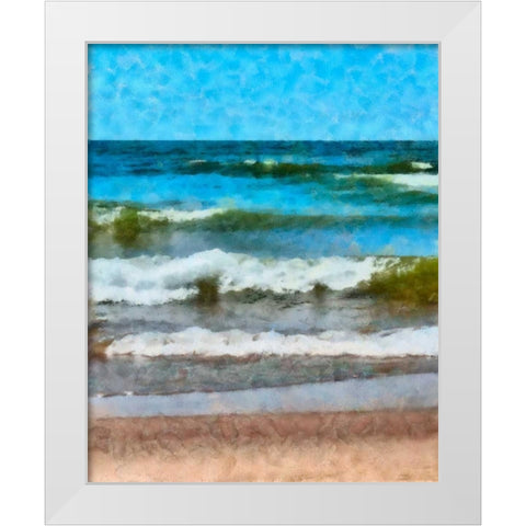 Lake Michigan layers White Modern Wood Framed Art Print by Calkins, Michelle