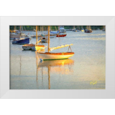 Sail Me White Modern Wood Framed Art Print by Petrizzo, Michael