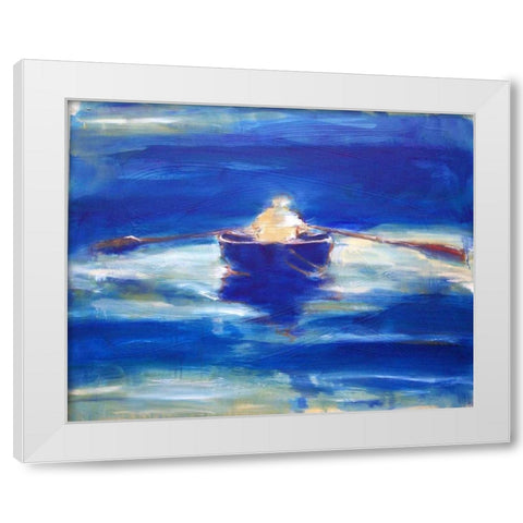 Rowing White Modern Wood Framed Art Print by Hoffman, Kate
