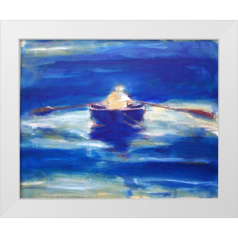 Rowing White Modern Wood Framed Art Print by Hoffman, Kate