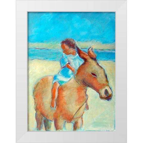 Burroboy White Modern Wood Framed Art Print by Hoffman, Kate