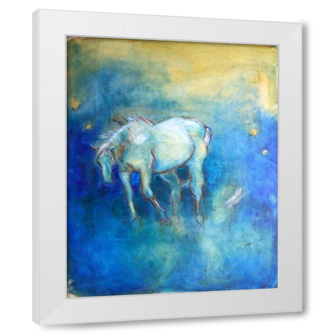 White Horse5 White Modern Wood Framed Art Print by Hoffman, Kate