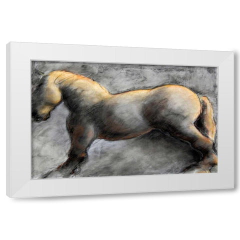 Dark Horse 2 White Modern Wood Framed Art Print by Hoffman, Kate
