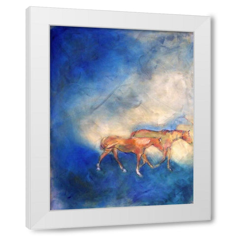 Walking Off White Modern Wood Framed Art Print by Hoffman, Kate