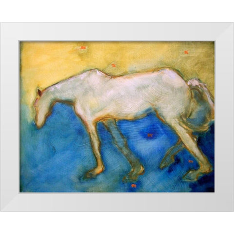 Horse 2 White Modern Wood Framed Art Print by Hoffman, Kate