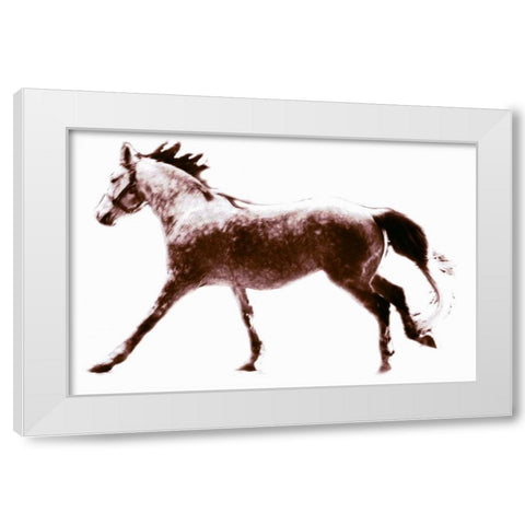 Horse 6 White Modern Wood Framed Art Print by Hoffman, Kate