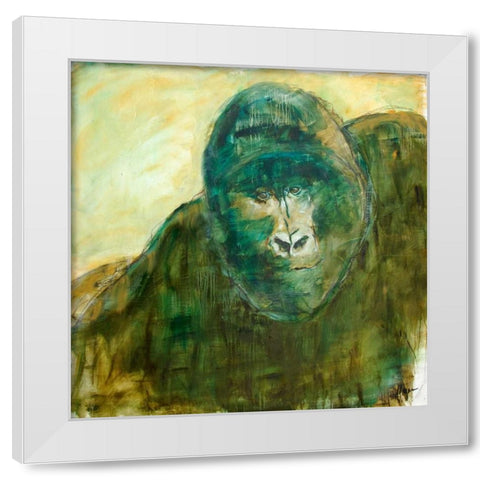 Ape White Modern Wood Framed Art Print by Hoffman, Kate