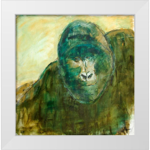 Ape White Modern Wood Framed Art Print by Hoffman, Kate