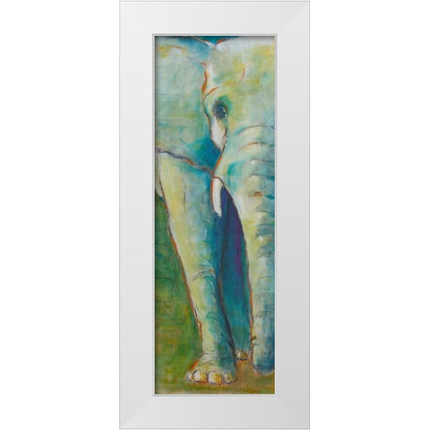 Elephant White Modern Wood Framed Art Print by Hoffman, Kate