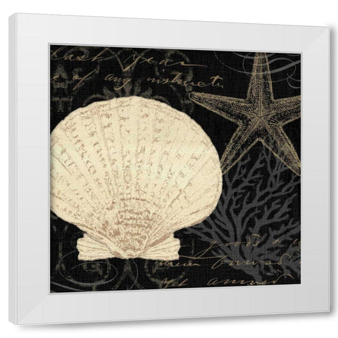 Coastal Moonlight II White Modern Wood Framed Art Print by Pela Studio