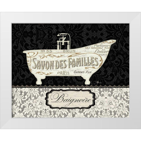 French Lace II White Modern Wood Framed Art Print by Pela Studio