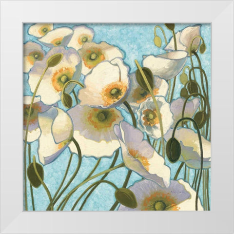 Chantilly White Modern Wood Framed Art Print by Novak, Shirley