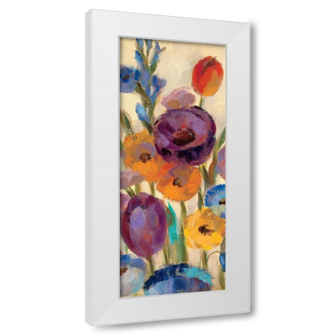 Gardne Hues Panel I White Modern Wood Framed Art Print by Vassileva, Silvia