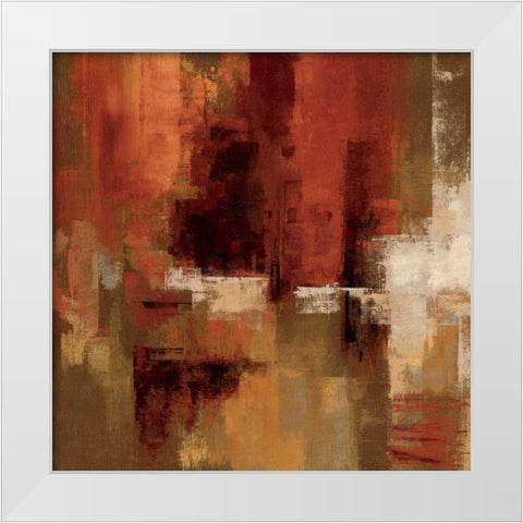 Castanets Square I White Modern Wood Framed Art Print by Vassileva, Silvia