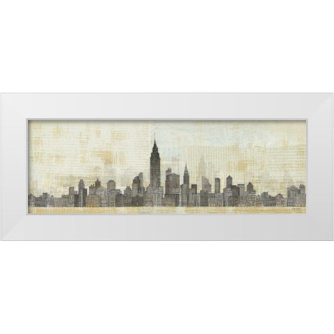 Empire Skyline White Modern Wood Framed Art Print by Tillmon, Avery