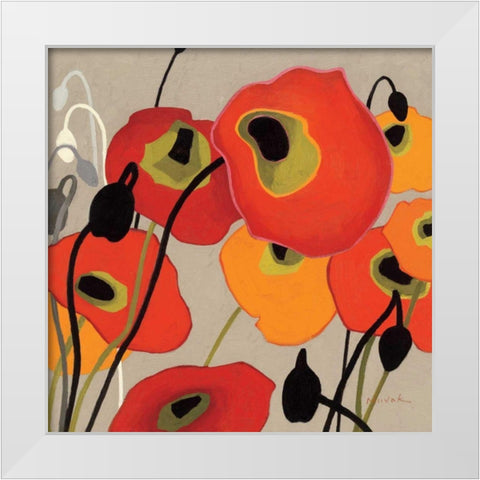 Mango Tango II White Modern Wood Framed Art Print by Novak, Shirley