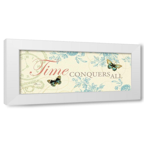 Time Flies II White Modern Wood Framed Art Print by Pela Studio