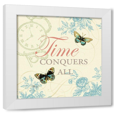 Time Flies II White Modern Wood Framed Art Print by Pela Studio