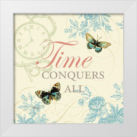 Time Flies II White Modern Wood Framed Art Print by Pela Studio