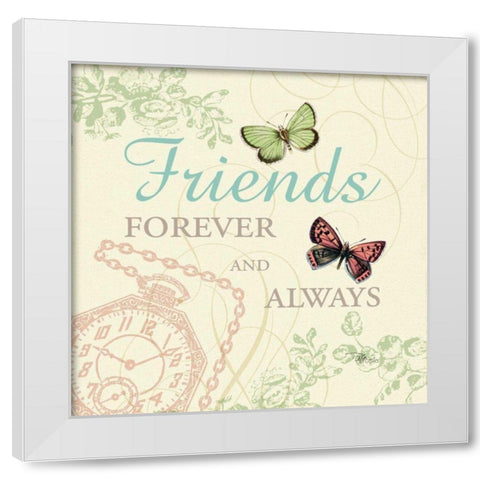 Time Flies IV White Modern Wood Framed Art Print by Pela Studio