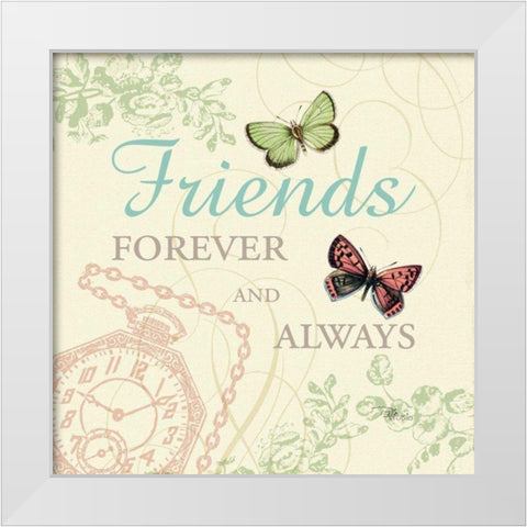 Time Flies IV White Modern Wood Framed Art Print by Pela Studio