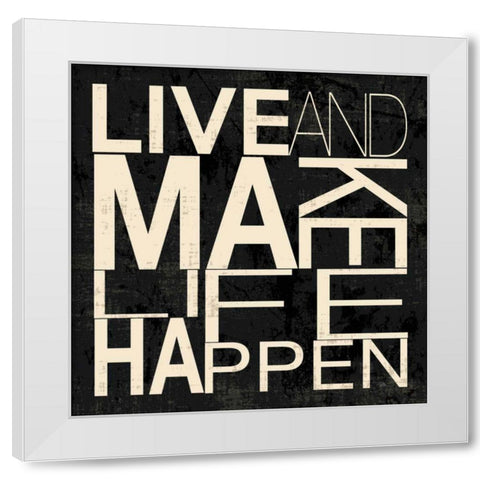 Good Words II White Modern Wood Framed Art Print by Pela Studio