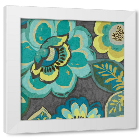 Floral Assortment I White Modern Wood Framed Art Print by Wild Apple Portfolio