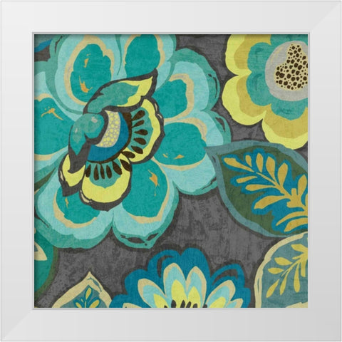 Floral Assortment I White Modern Wood Framed Art Print by Wild Apple Portfolio
