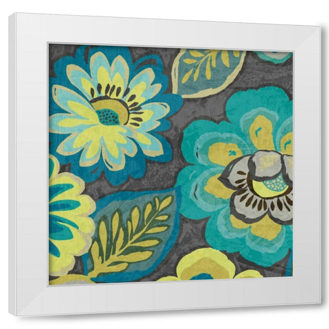 Floral Assortment II White Modern Wood Framed Art Print by Wild Apple Portfolio