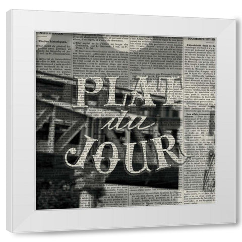 Plat du Jour White Modern Wood Framed Art Print by Olivier, Marc