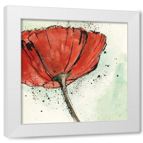 Not a California Poppy I White Modern Wood Framed Art Print by Paschke, Chris
