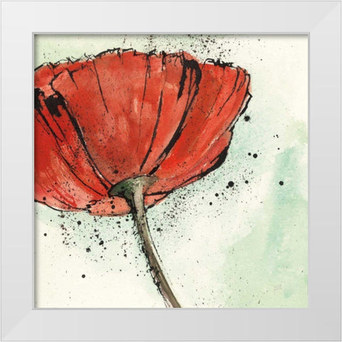 Not a California Poppy I White Modern Wood Framed Art Print by Paschke, Chris