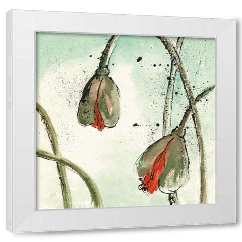 Not a California Poppy II White Modern Wood Framed Art Print by Paschke, Chris