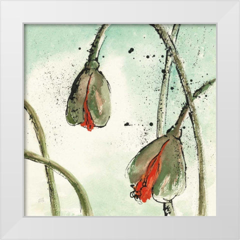 Not a California Poppy II White Modern Wood Framed Art Print by Paschke, Chris