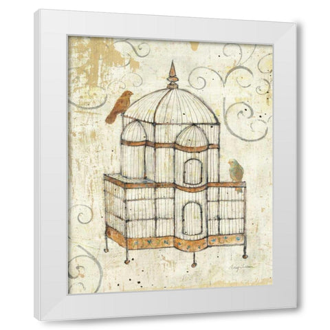 Bird Cage I White Modern Wood Framed Art Print by Tillmon, Avery