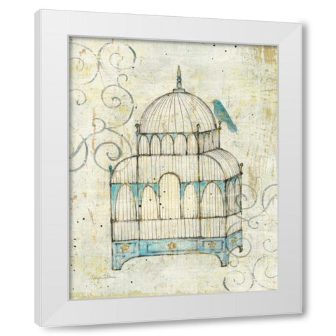 Bird Cage II White Modern Wood Framed Art Print by Tillmon, Avery