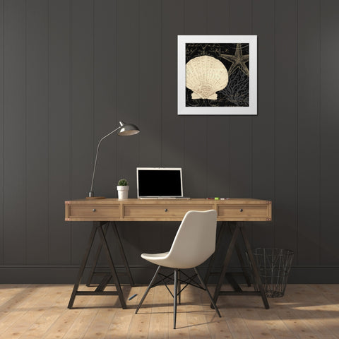 Coastal Moonlight II White Modern Wood Framed Art Print by Pela Studio