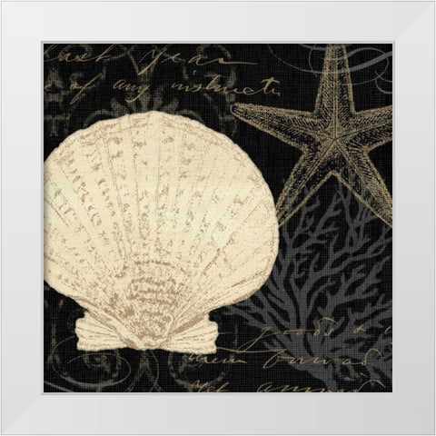 Coastal Moonlight II White Modern Wood Framed Art Print by Pela Studio