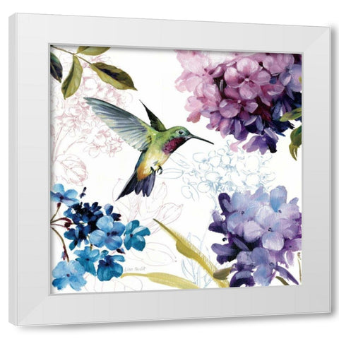 Spring Nectar Square II White Modern Wood Framed Art Print by Audit, Lisa