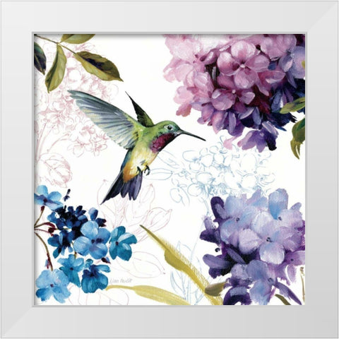 Spring Nectar Square II White Modern Wood Framed Art Print by Audit, Lisa
