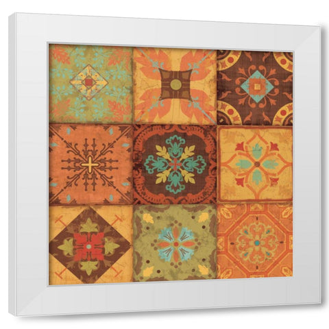 From India II White Modern Wood Framed Art Print by Pela Studio