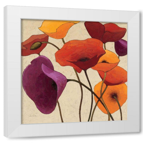 Up One White Modern Wood Framed Art Print by Novak, Shirley