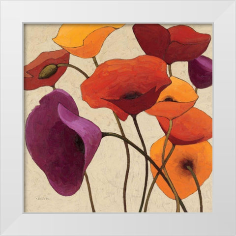 Up One White Modern Wood Framed Art Print by Novak, Shirley