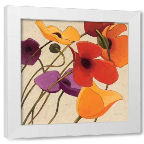 Up Two White Modern Wood Framed Art Print by Novak, Shirley