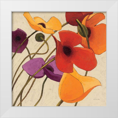 Up Two White Modern Wood Framed Art Print by Novak, Shirley