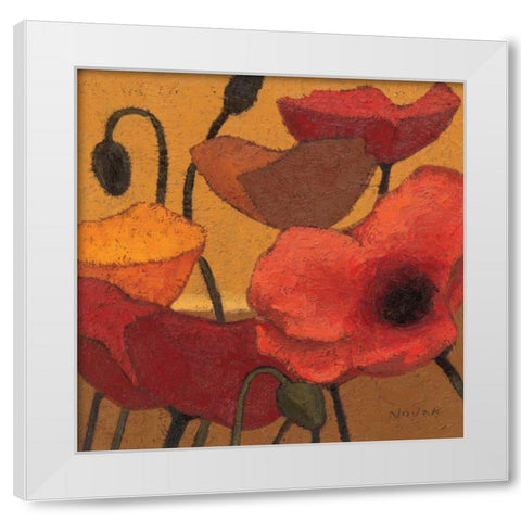 Poppy Curry II White Modern Wood Framed Art Print by Novak, Shirley