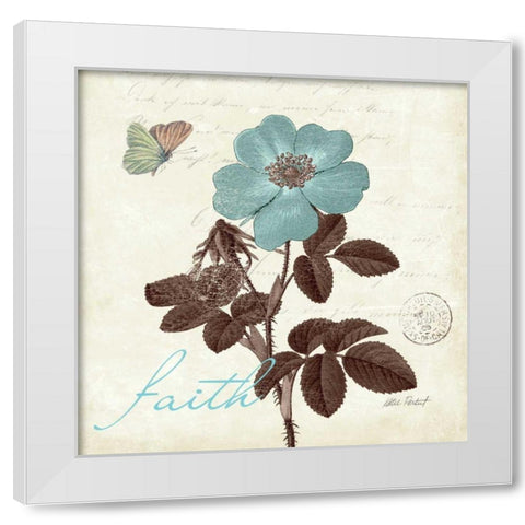 Touch of Blue II - Faith White Modern Wood Framed Art Print by Pertiet, Katie