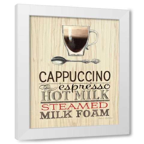 Cappucino White Modern Wood Framed Art Print by Fabiano, Marco